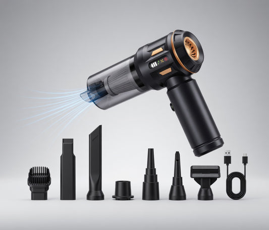 Aspirapolvere per Auto, Compact Cordless Vacuum Cleaner, Powerful 3-in-1 Rechargeable Cleaner for Car, Home and Pet Hair