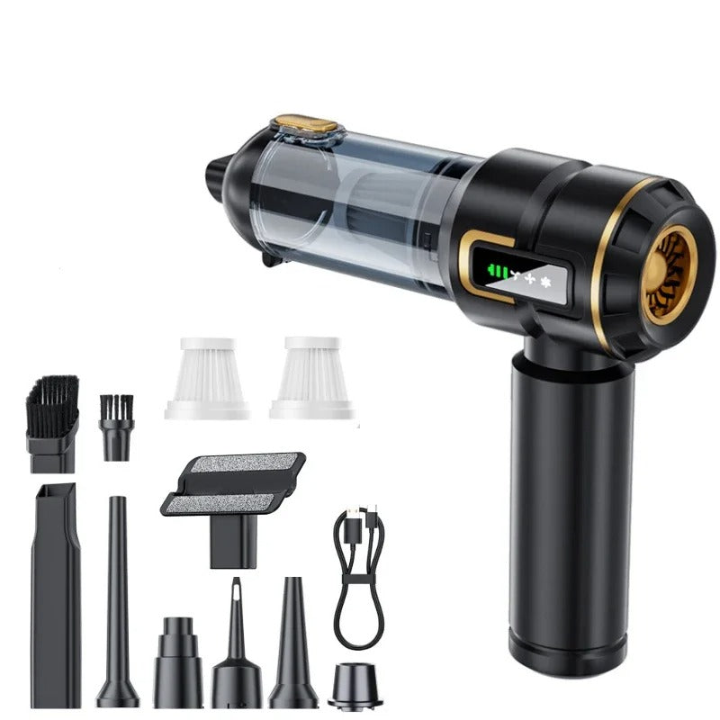 Aspirapolvere per Auto, Compact Cordless Vacuum Cleaner, Powerful 3-in-1 Rechargeable Cleaner for Car, Home and Pet Hair