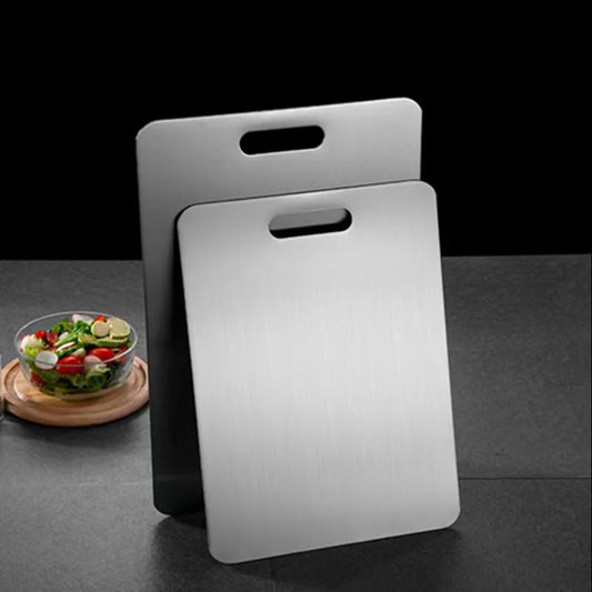 Titanium Cutting Board for Kitchen | Double-Sided 304 Stainless Steel, Heavy Duty Meat & Vegetable Chopping Board