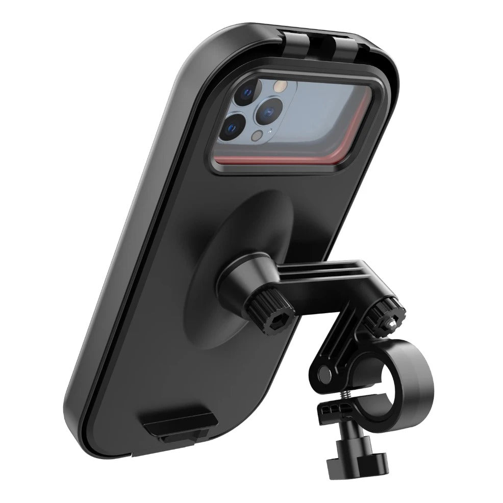 Waterproof Bike Phone Mount Bag | Handlebar Phone Holder for Bicycle, Motorcycle & Scooter (iPhone & Android Compatible)