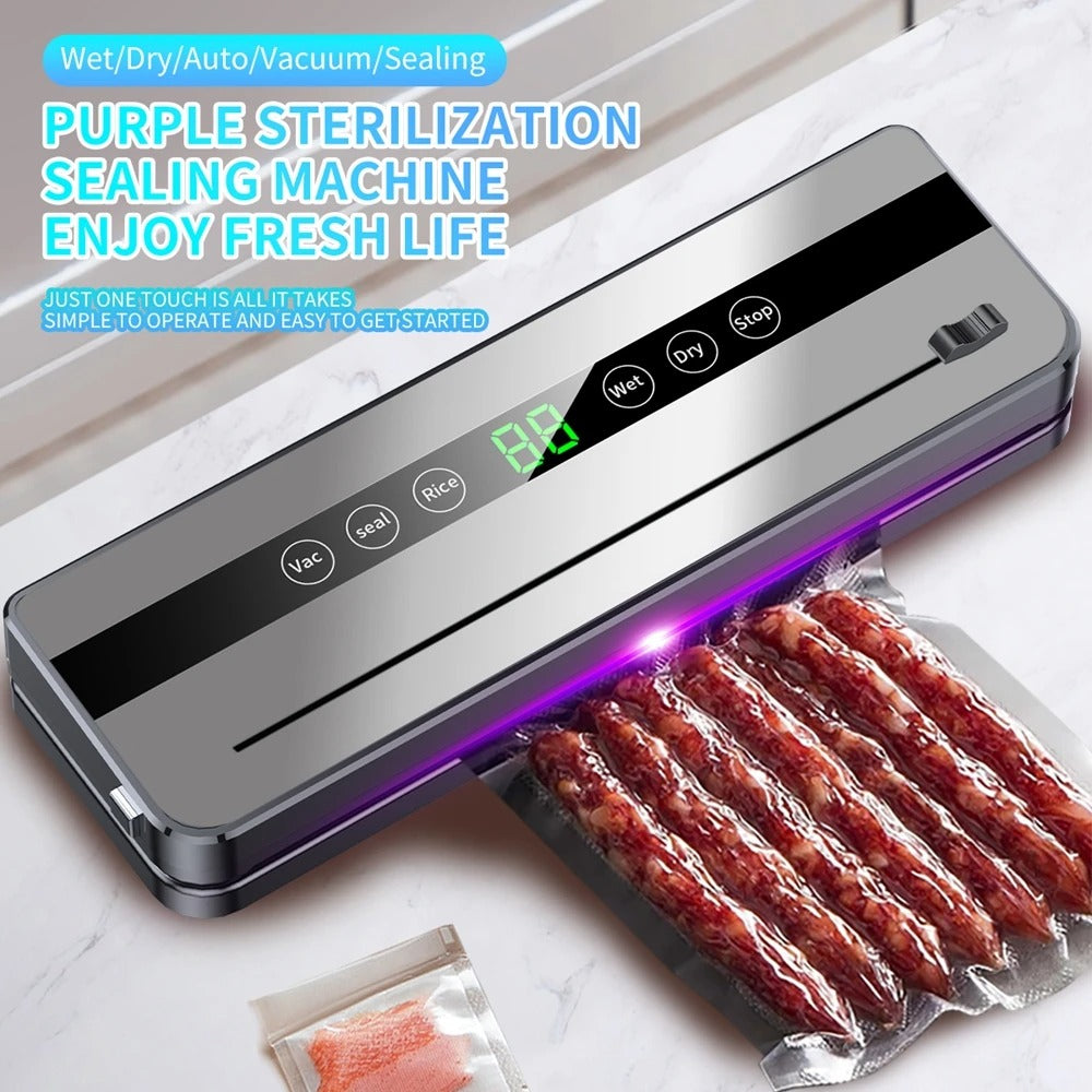 Electric Vacuum Sealer Machine | Food Saver with Touch Control, Built-in Cutter, Dry & Moist Sealing
