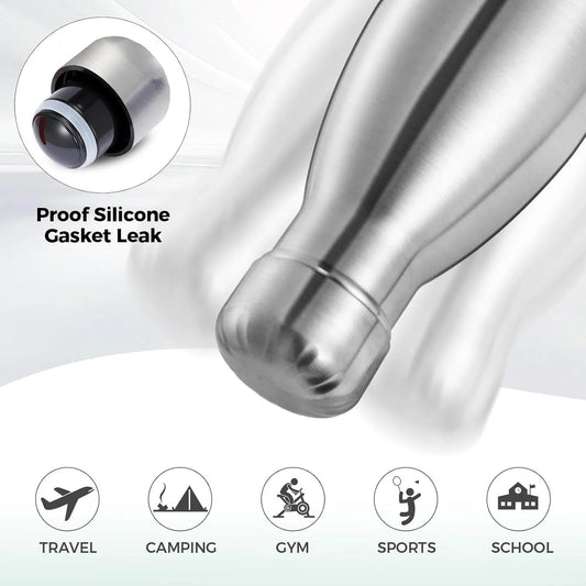 500ml Stainless Steel Insulated Water Bottle | Double Wall Vacuum Flask for Hot & Cold Drinks