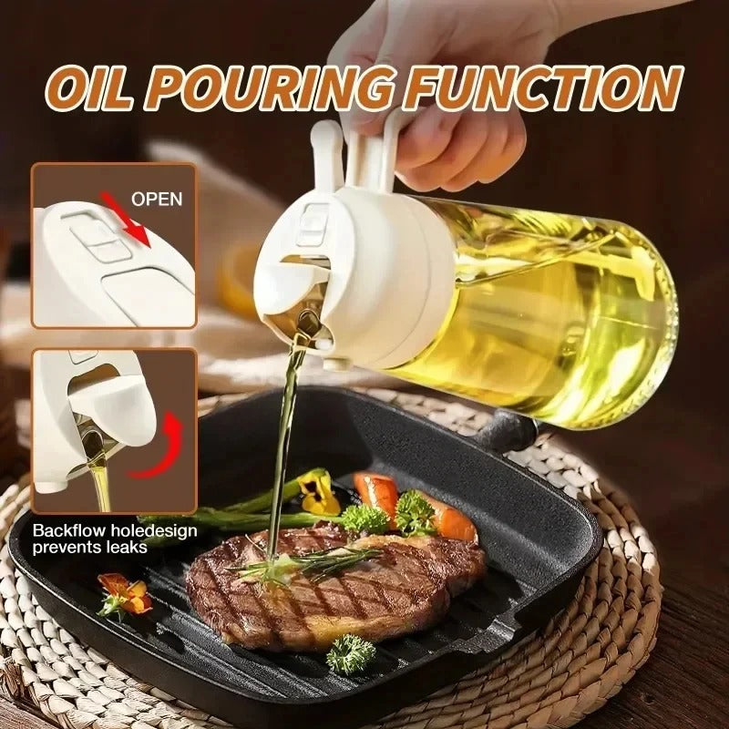 Oil Spray Bottle for Cooking | Leakproof Glass Olive Oil Sprayer for Air Fryer, Kitchen Oil Dispenser