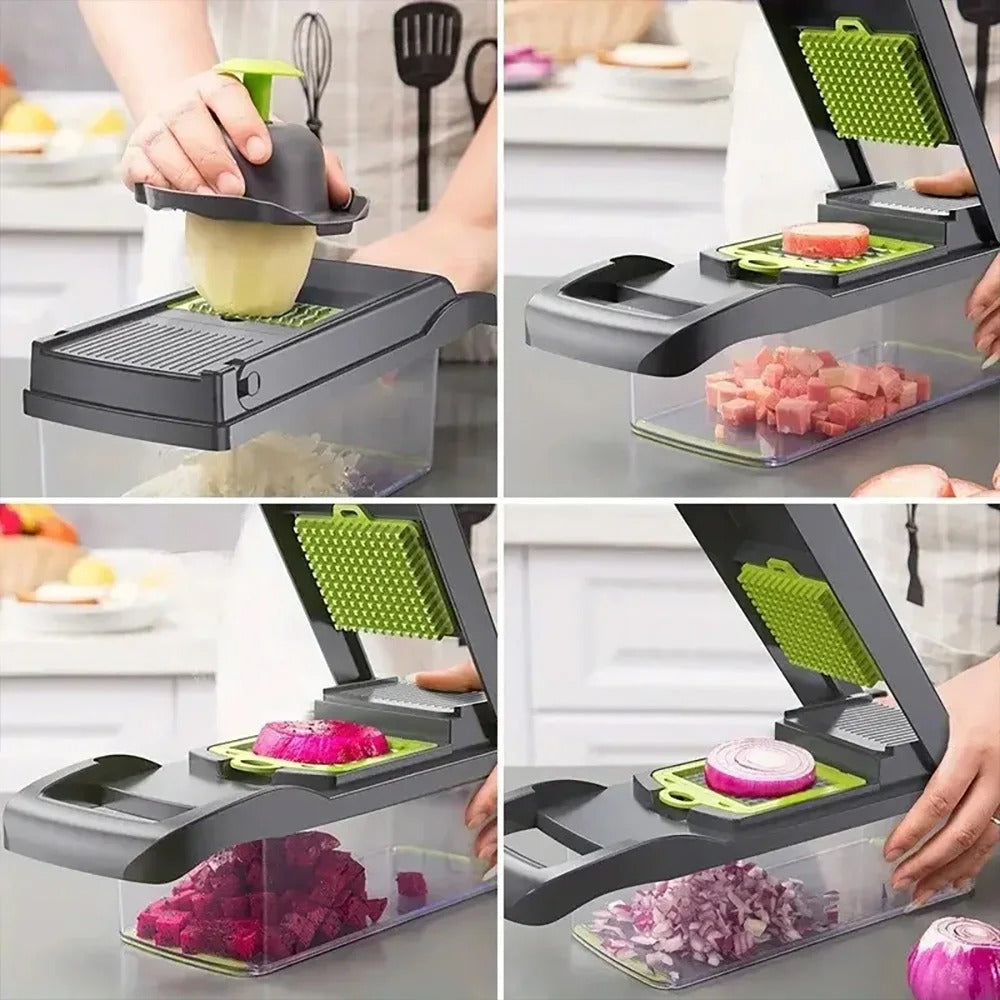14-in-1 Multifunction Vegetable Chopper & Slicer | Onion Cutter, Food Dicer & Kitchen Tool