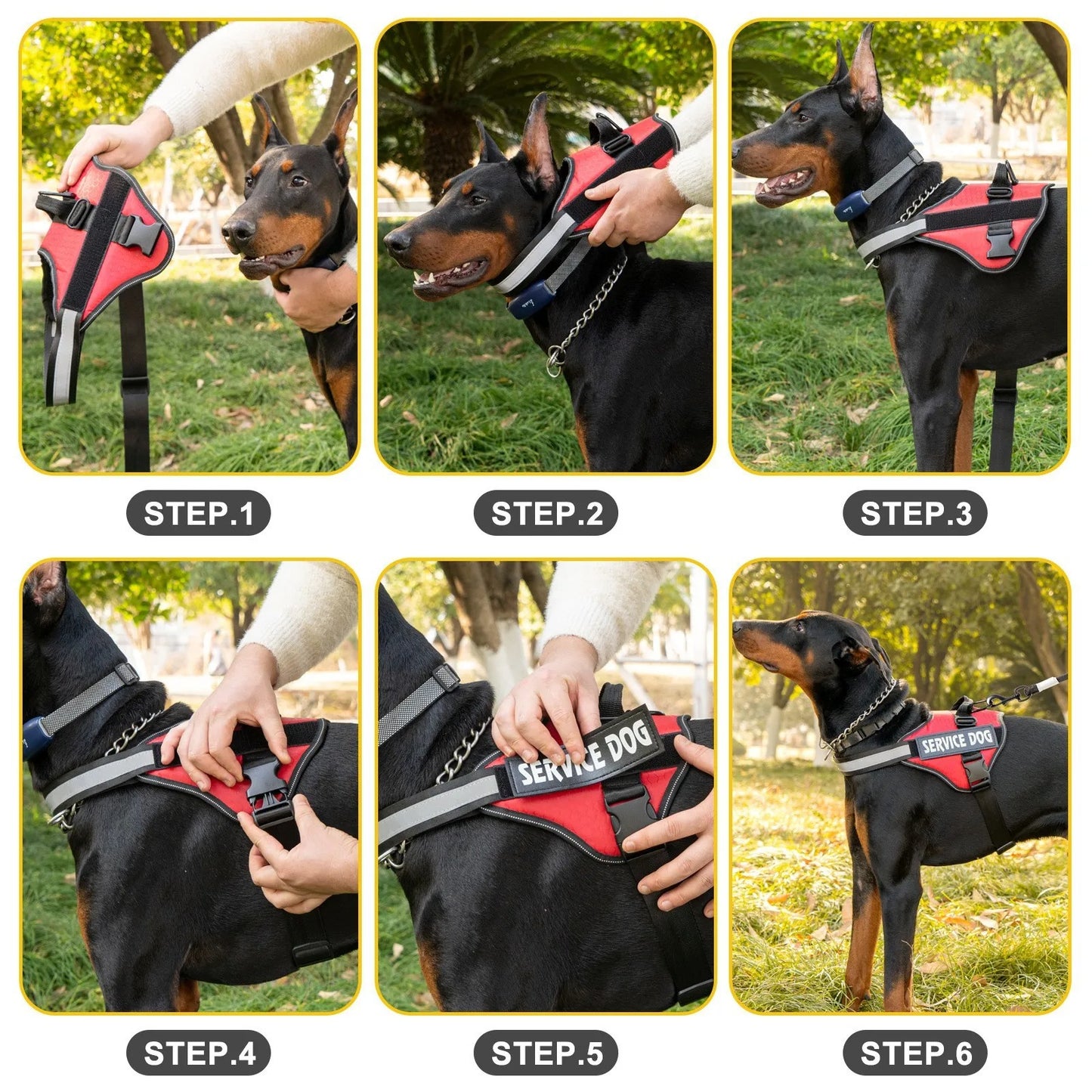 Dog Harness & Tug Belt – Chest Strap for Medium & Large Dogs | Explosion-Proof Golden Hair Bucket Design