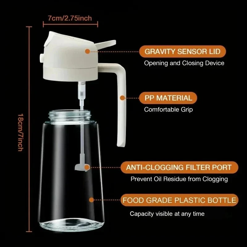 Oil Spray Bottle for Cooking | Leakproof Glass Olive Oil Sprayer for Air Fryer, Kitchen Oil Dispenser