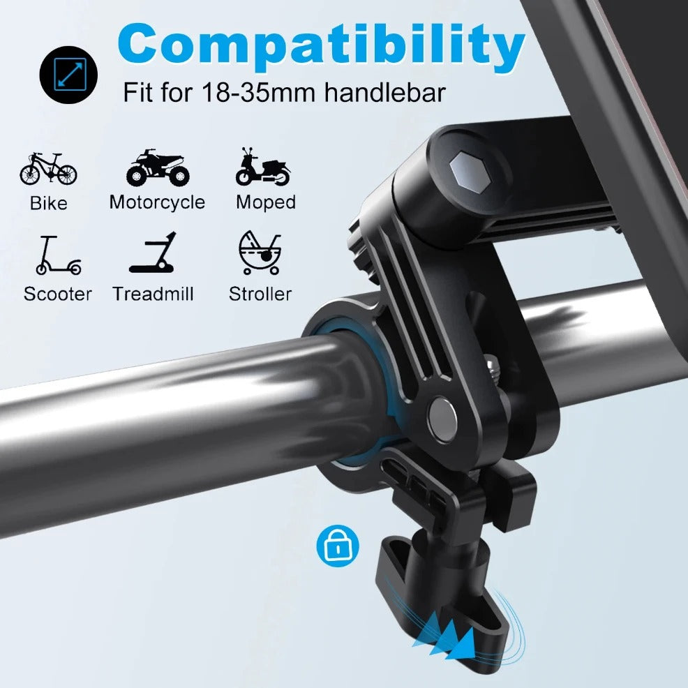 Waterproof Bike Phone Mount Bag | Handlebar Phone Holder for Bicycle, Motorcycle & Scooter (iPhone & Android Compatible)
