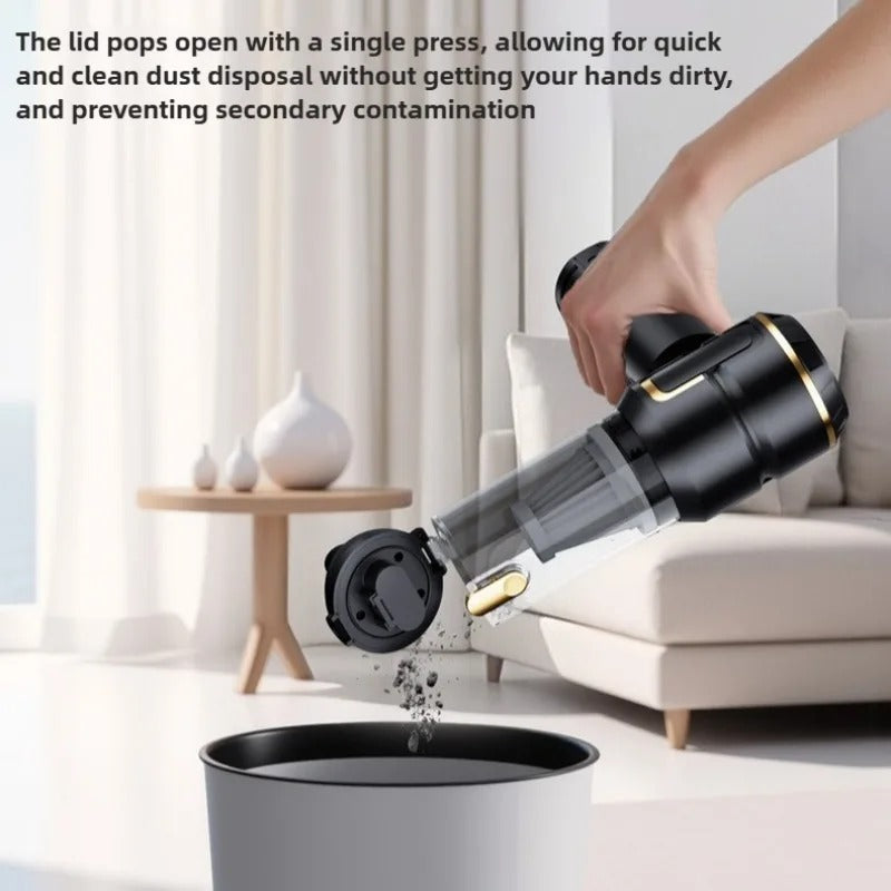 Aspirapolvere per Auto, Compact Cordless Vacuum Cleaner, Powerful 3-in-1 Rechargeable Cleaner for Car, Home and Pet Hair