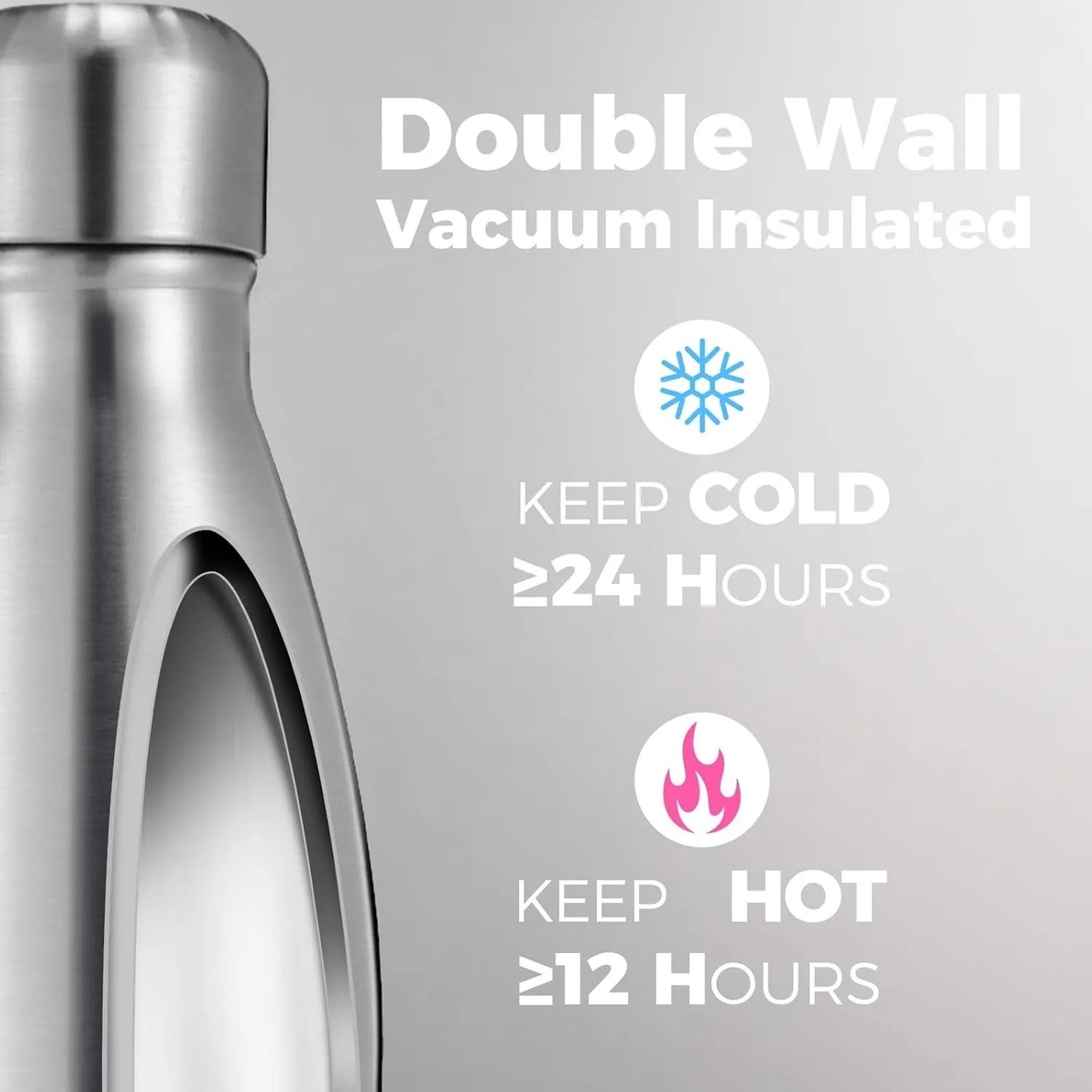 500ml Stainless Steel Insulated Water Bottle | Double Wall Vacuum Flask for Hot & Cold Drinks