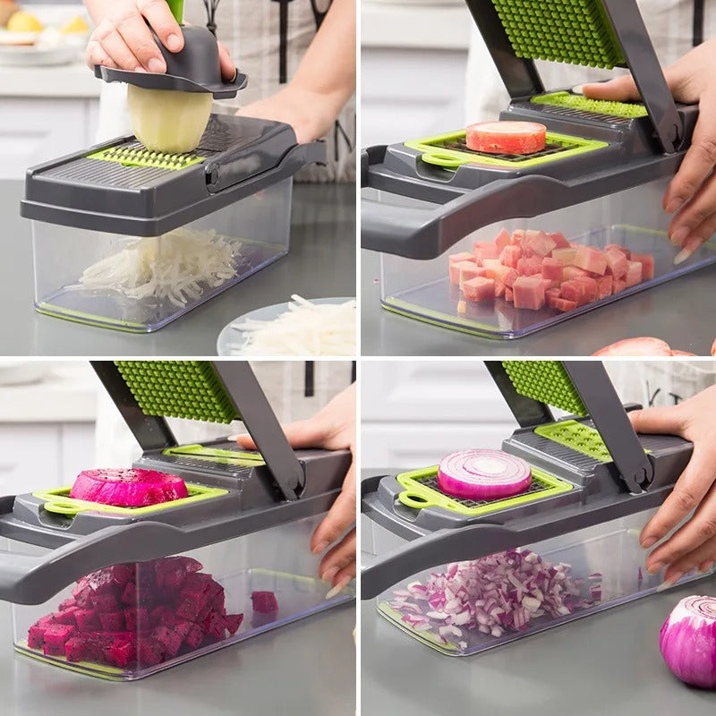 14-in-1 Multifunction Vegetable Chopper & Slicer | Onion Cutter, Food Dicer & Kitchen Tool