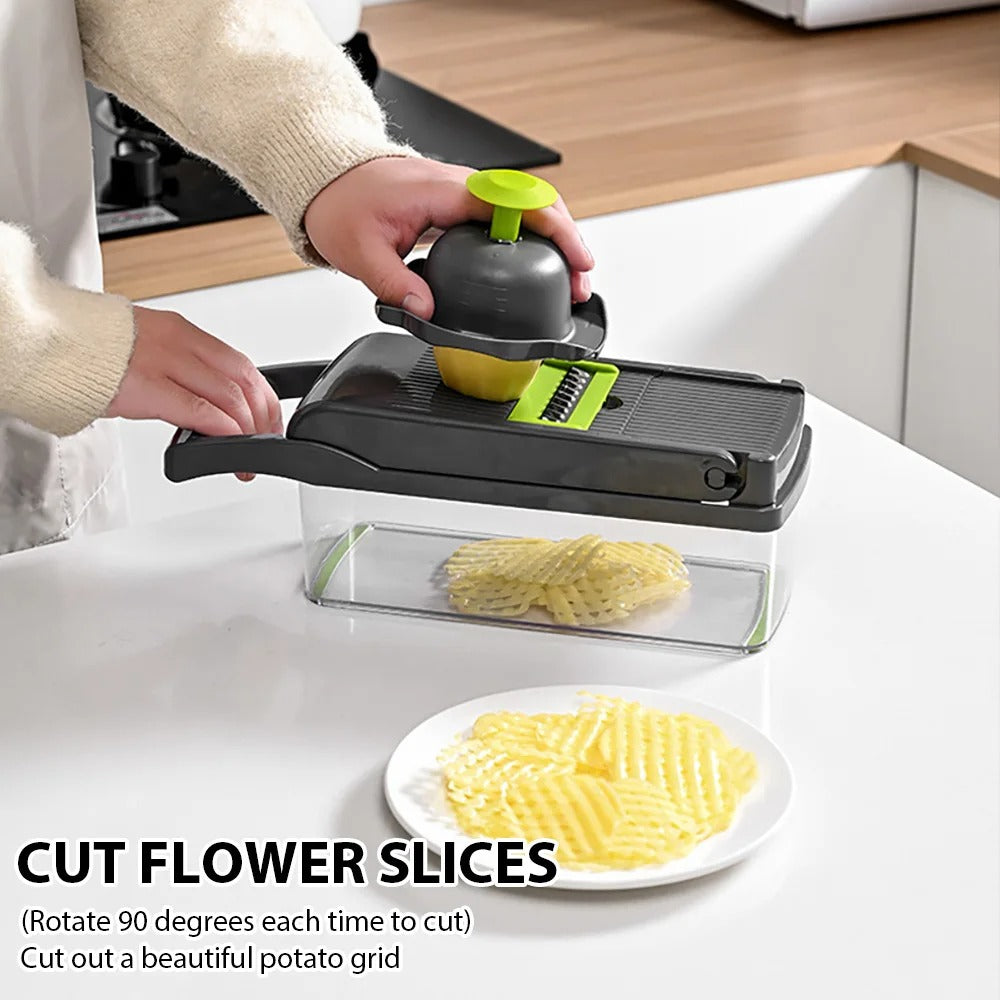 14-in-1 Multifunction Vegetable Chopper & Slicer | Onion Cutter, Food Dicer & Kitchen Tool