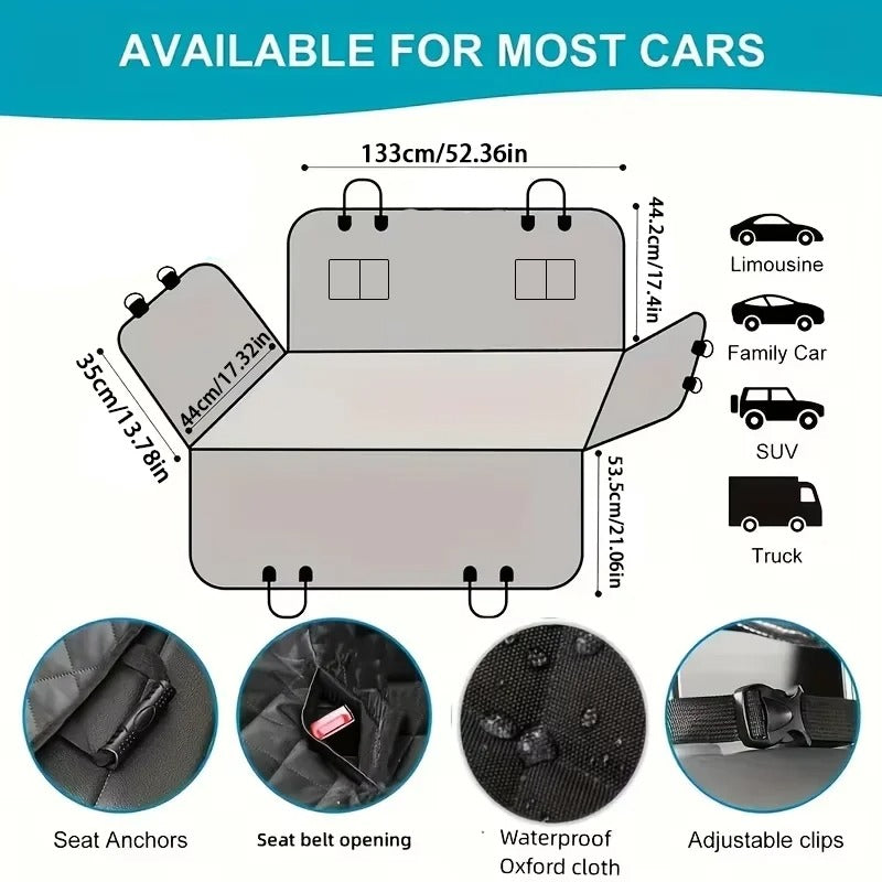 Waterproof & Scratch-Proof Dog Hammock Car Seat Cover – Protect Your Car Seats