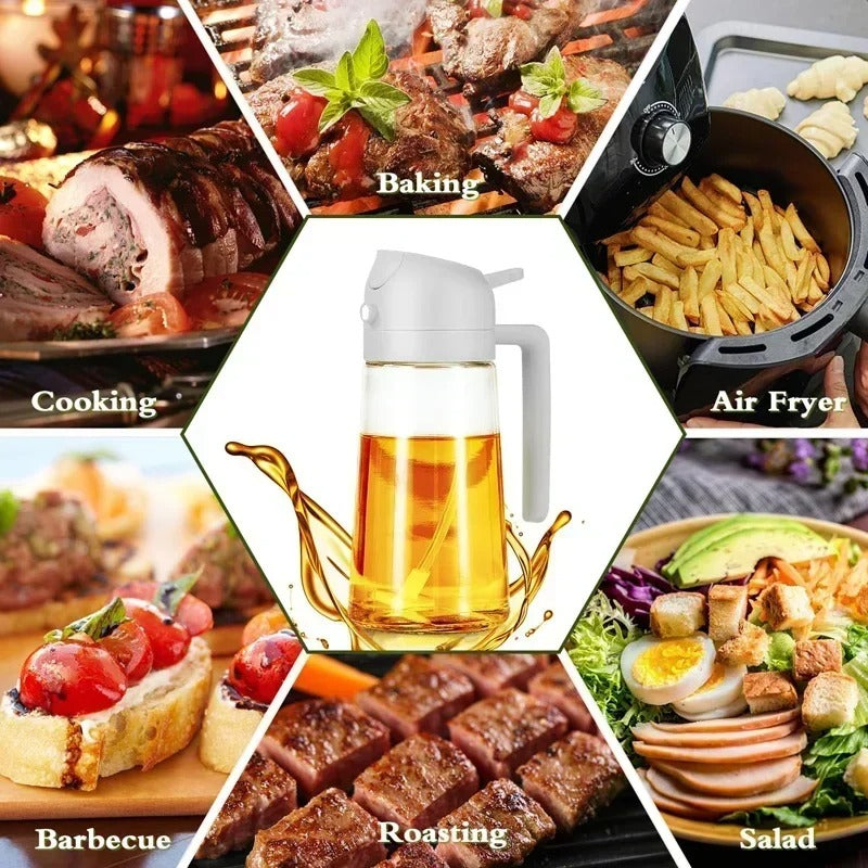 Oil Spray Bottle for Cooking | Leakproof Glass Olive Oil Sprayer for Air Fryer, Kitchen Oil Dispenser