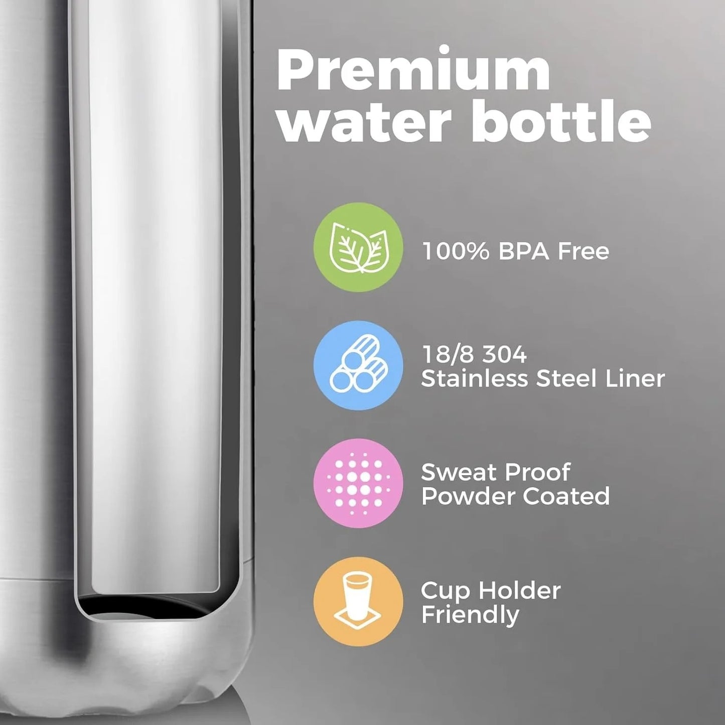500ml Stainless Steel Insulated Water Bottle | Double Wall Vacuum Flask for Hot & Cold Drinks