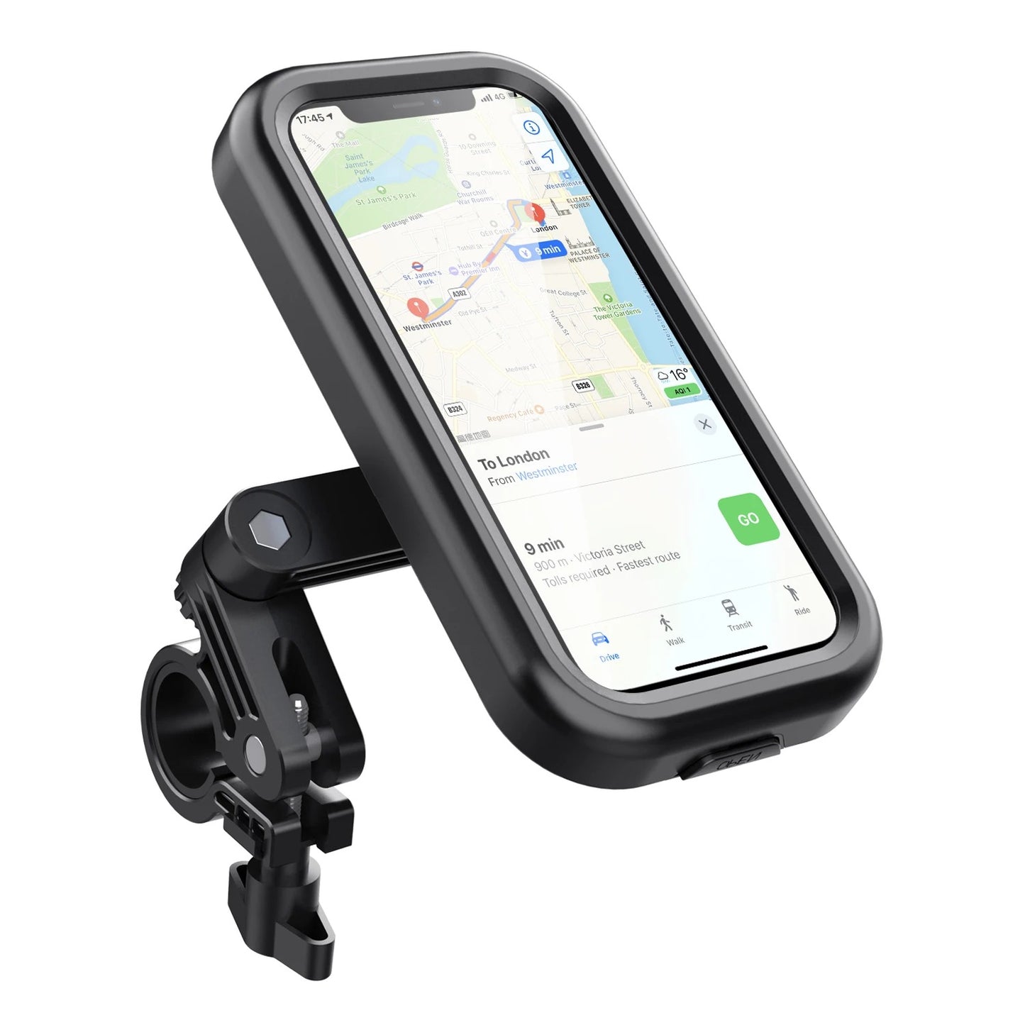 Waterproof Bike Phone Mount Bag | Handlebar Phone Holder for Bicycle, Motorcycle & Scooter (iPhone & Android Compatible)