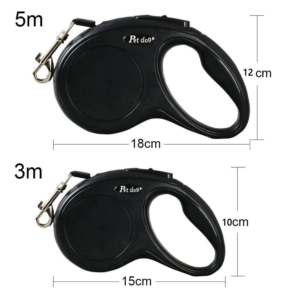 Automatic Retractable Pet Leash – 3m & 5m Nylon Dog & Cat Leash for Small & Medium Pets, Walking & Running