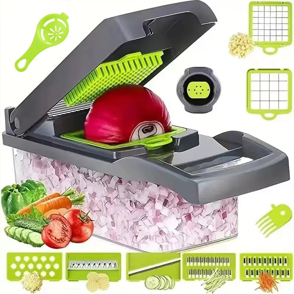 14-in-1 Multifunction Vegetable Chopper & Slicer | Onion Cutter, Food Dicer & Kitchen Tool