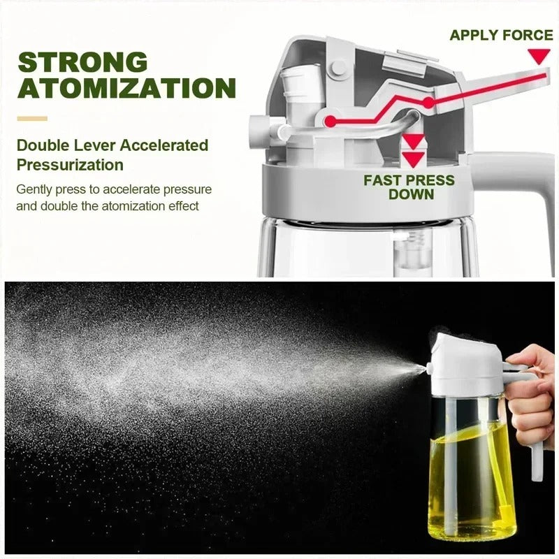 Oil Spray Bottle for Cooking | Leakproof Glass Olive Oil Sprayer for Air Fryer, Kitchen Oil Dispenser