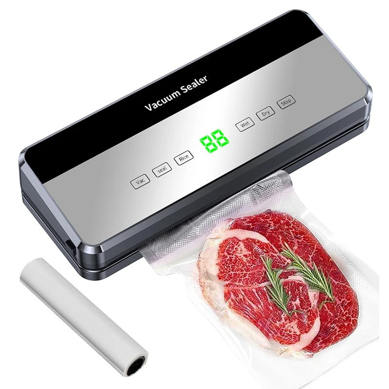 Electric Vacuum Sealer Machine | Food Saver with Touch Control, Built-in Cutter, Dry & Moist Sealing