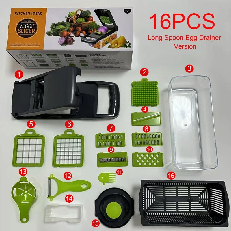 14-in-1 Multifunction Vegetable Chopper & Slicer | Onion Cutter, Food Dicer & Kitchen Tool