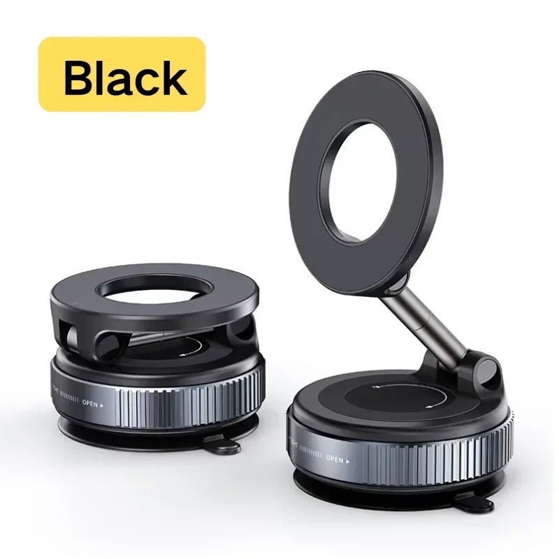 360° Rotating Magnetic Car Phone Holder – Universal Vacuum Suction Mount for GPS & Navigation