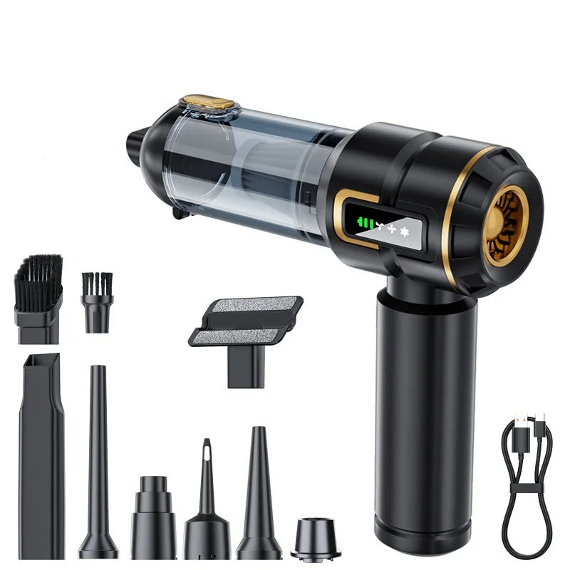 Aspirapolvere per Auto, Compact Cordless Vacuum Cleaner, Powerful 3-in-1 Rechargeable Cleaner for Car, Home and Pet Hair