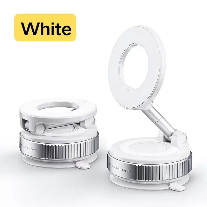 360° Rotating Magnetic Car Phone Holder – Universal Vacuum Suction Mount for GPS & Navigation