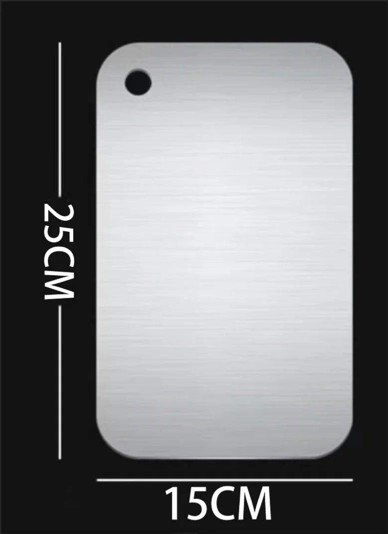 Titanium Cutting Board for Kitchen | Double-Sided 304 Stainless Steel, Heavy Duty Meat & Vegetable Chopping Board